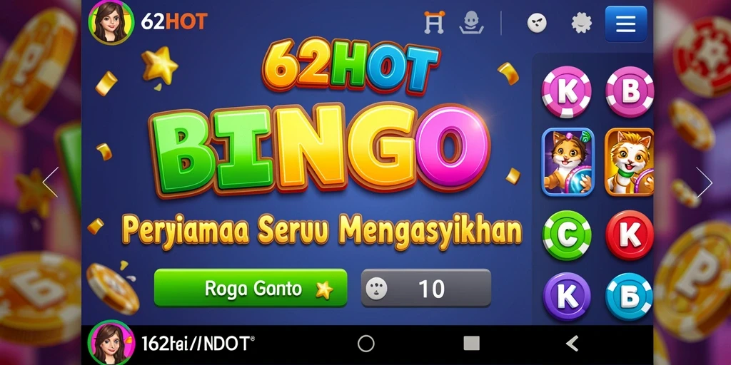 Tampilan gameplay menarik dari 62HOT yang penuh keseruan Bingo.
