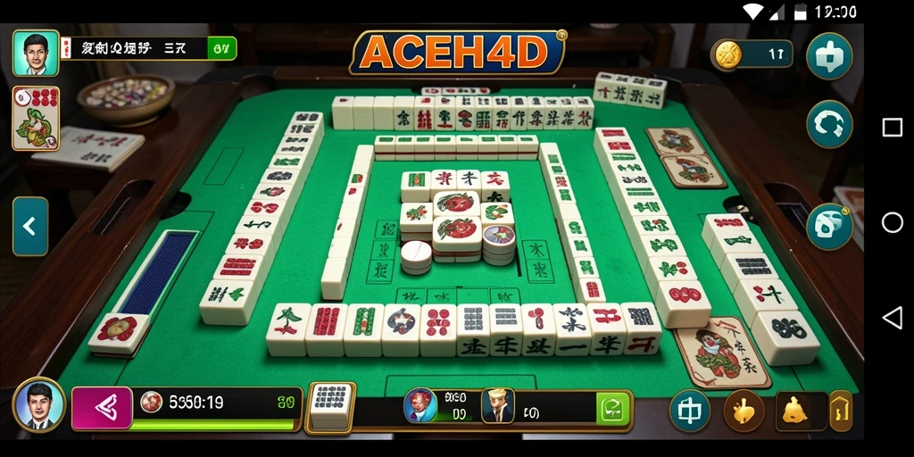 Screenshot gameplay ACEH4D menampilkan keseruan permainan Mahjong yang mendebarkan.