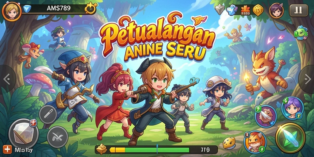 Tampilan gameplay yang menarik dan dinamis dalam AMS789.