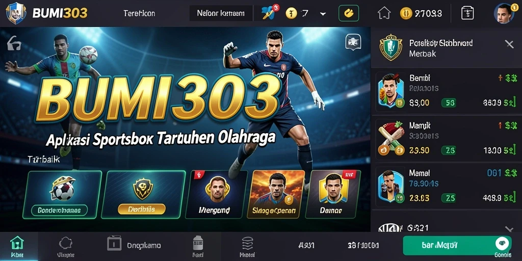 Tampilan menarik dari gameplay taruhan olahraga di BUMI303.