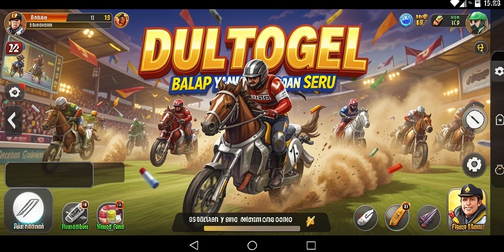 Gameplay DULTOGEL yang menegangkan dan seru di lintasan balap.