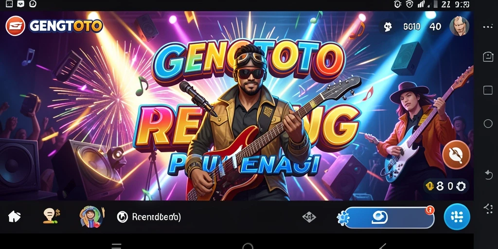 Screenshot GENGTOTO menampilkan gameplay musik yang seru.