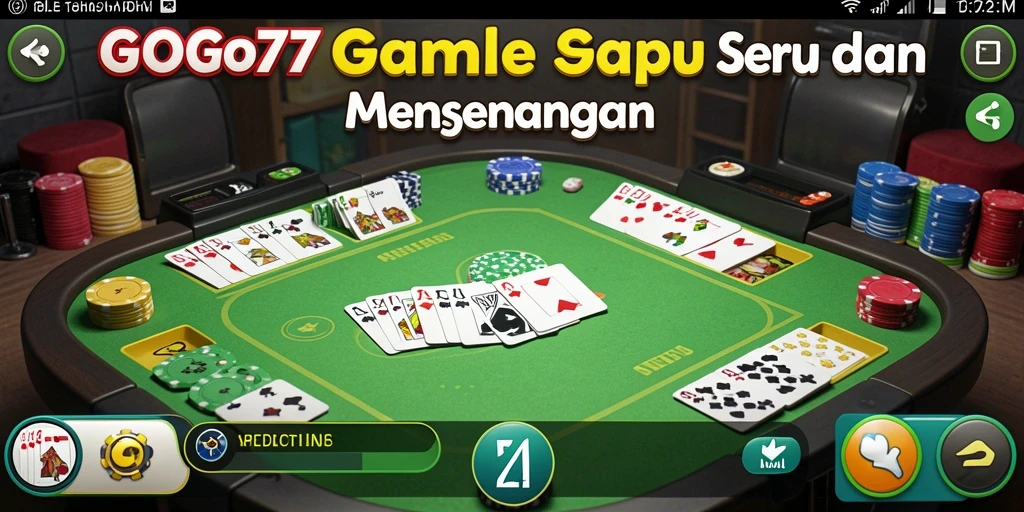 Tangkapan layar GOGO77 menampilkan gameplay seru Gaple saat bermain dengan teman.