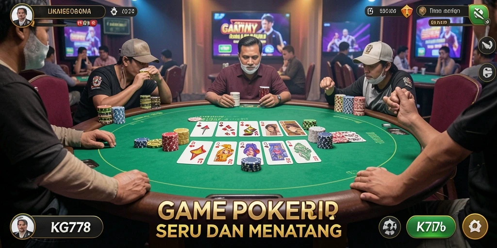 Menampilkan gameplay seru di KG778 dengan fitur poker yang menarik.