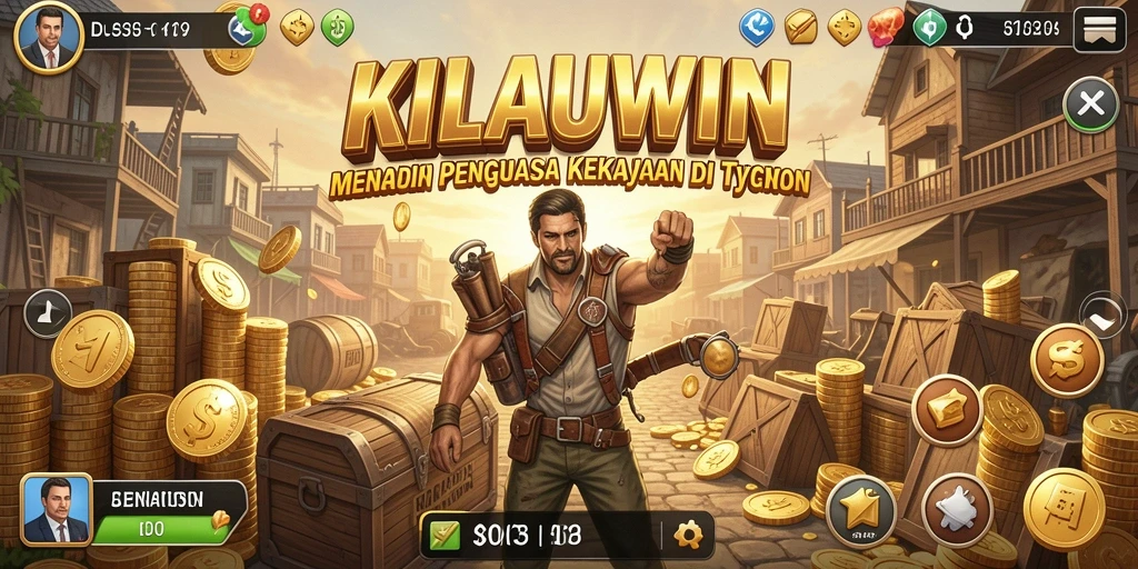 Tampilan gameplay KILAUWIN dengan mekanisme Tycoon yang menarik.