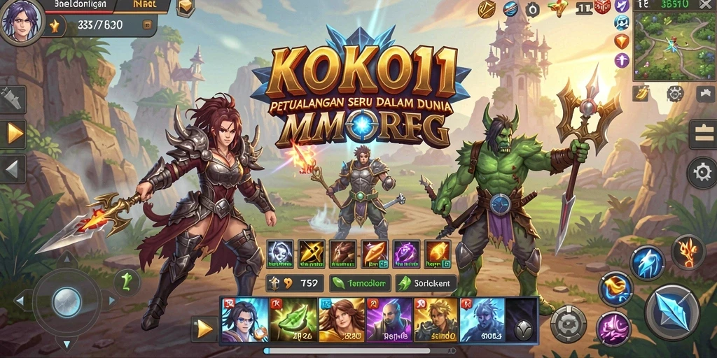 Screenshot KOKO11 menampilkan aksi petualangan dalam dunia MMORPG.