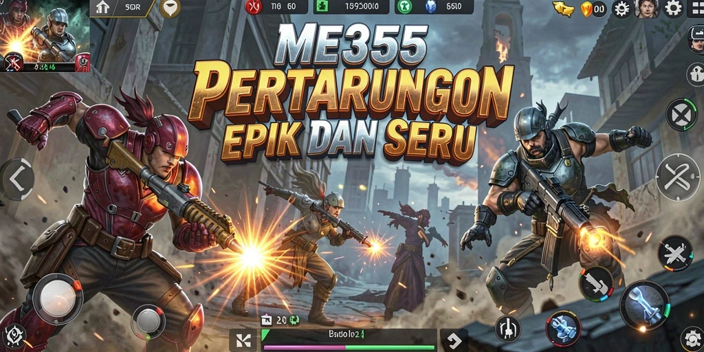 Tangkapan layar ME355 menampilkan pertarungan karakter yang mendebarkan.
