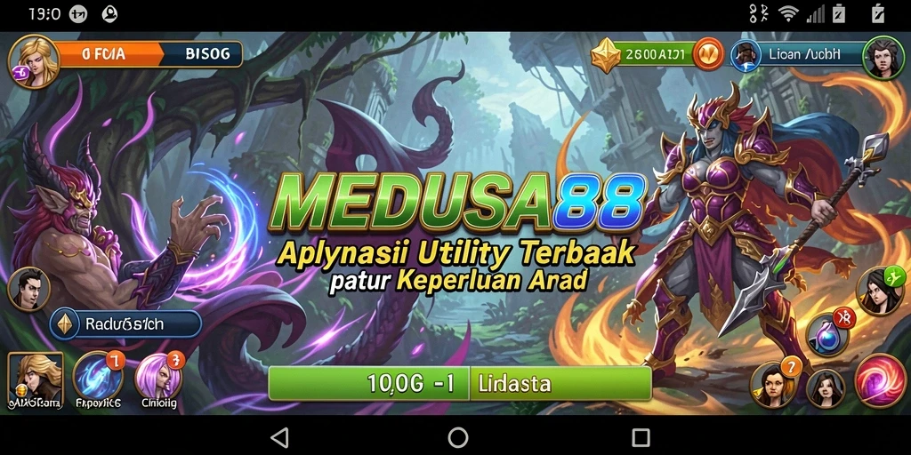Tampilan utama MEDUSA88 dengan fitur Utility yang menarik.