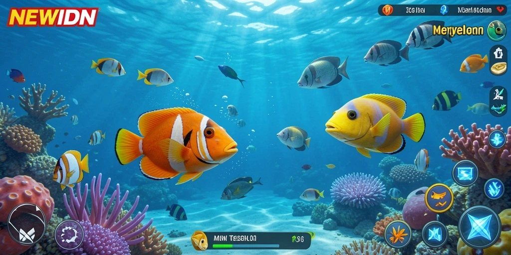 Gameplay seru Tembak Ikan di NEWIDN dengan grafik tajam.