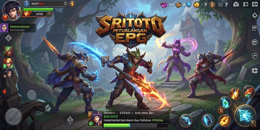 Menampilkan aksi mendebarkan dalam permainan ARPG SRITOTO.