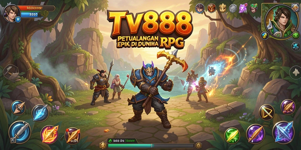 Tampilan gameplay <strong>TV888</strong> yang mendebarkan dan penuh aksi RPG.